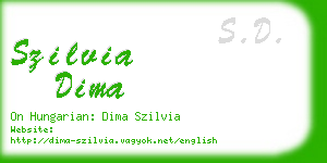 szilvia dima business card